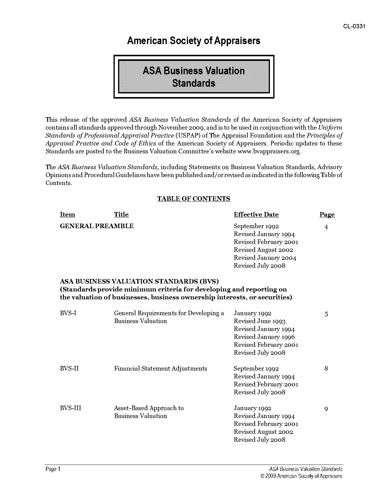 business valuation financial statements